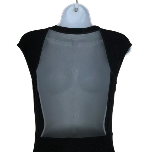 Alice + Olivia Sheer Back Dress S Black Mini ALTERED - Picture 7 of 12